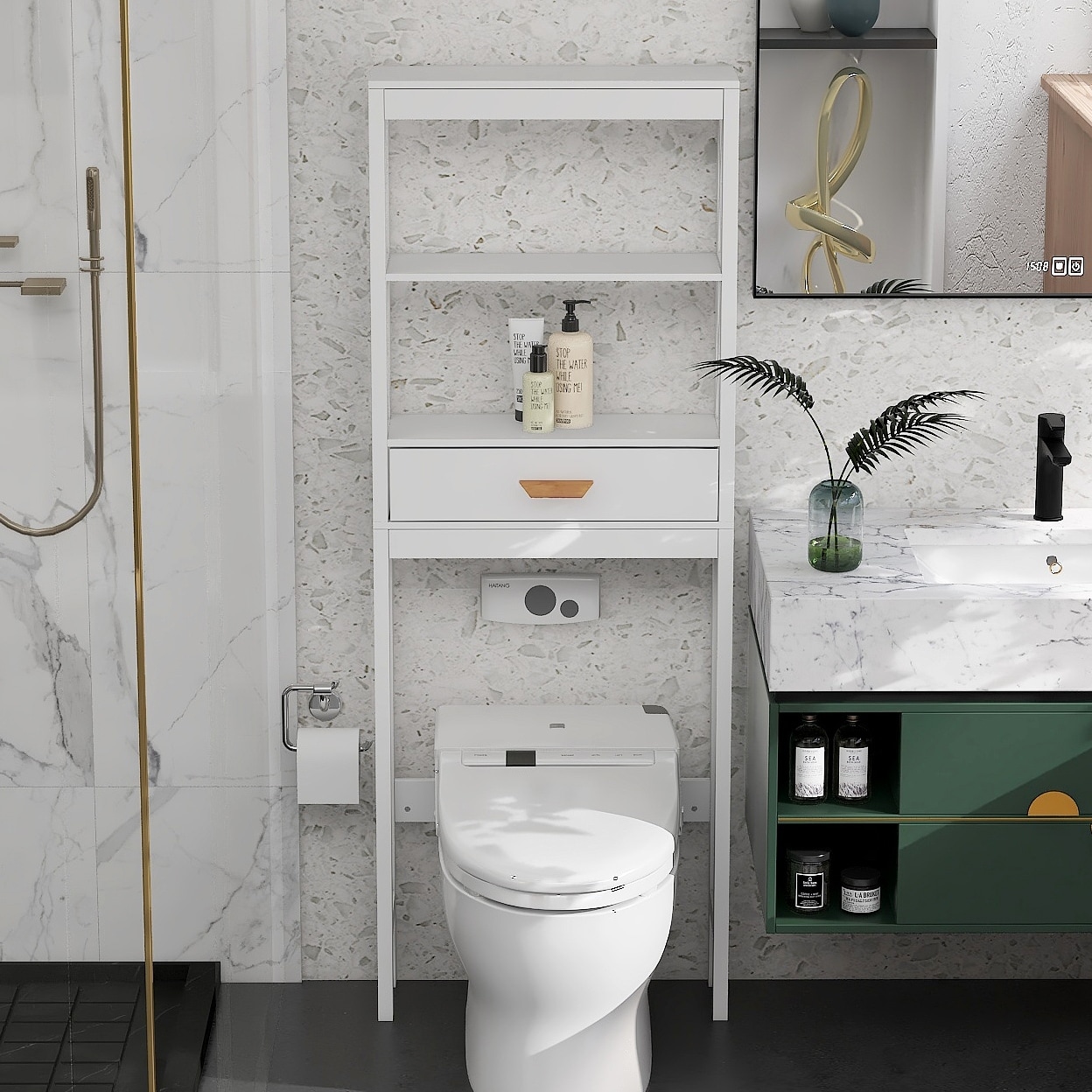 https://ak1.ostkcdn.com/images/products/is/images/direct/6afd657025a3a8d257416217b53faa0ceae7ba42/Over-the-Toilet-Storage-Cabinet-White-with-one-Drawer-and-2-Shelves-Space-Saver-Bathroom-Rack.jpg