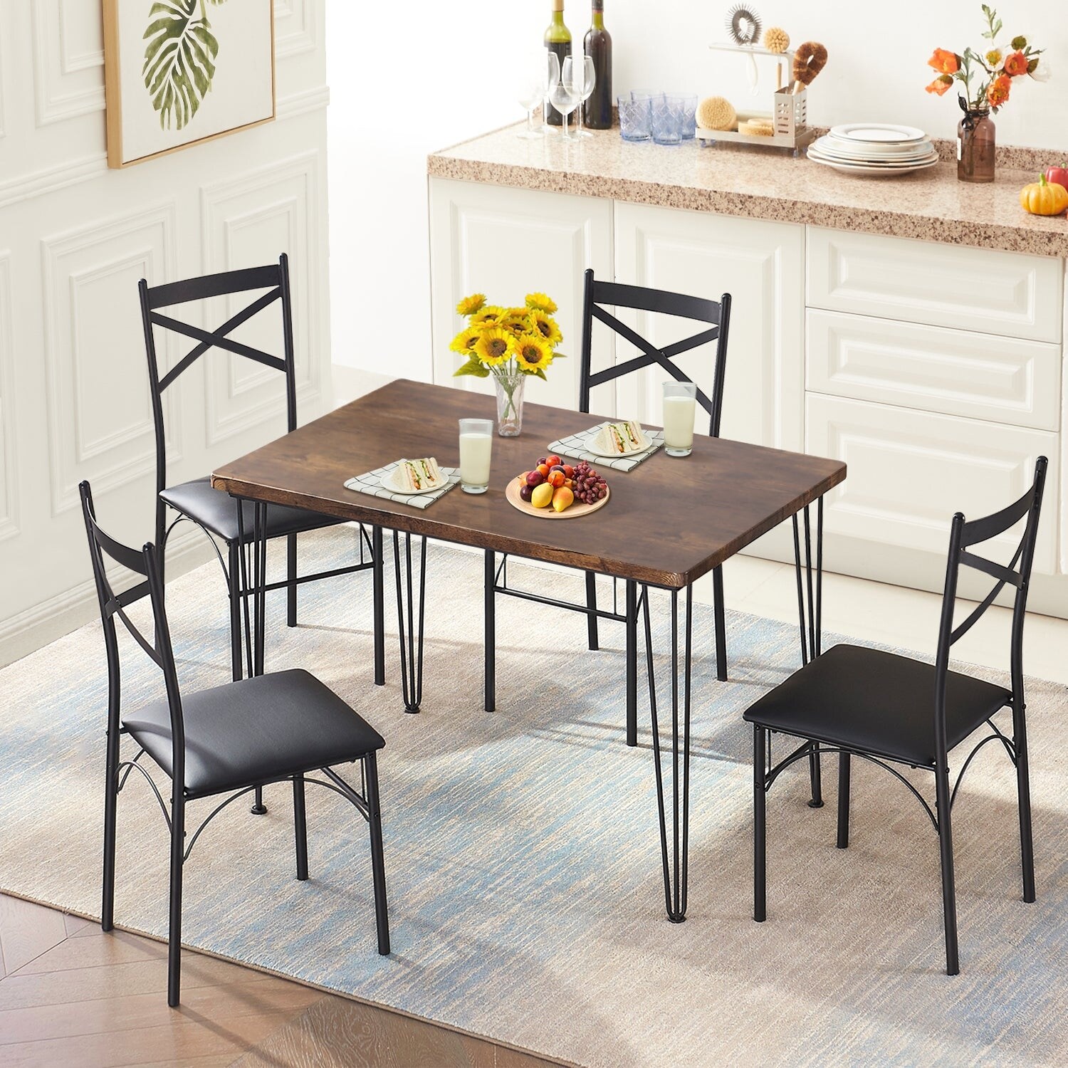 Steel table hotsell and chair set