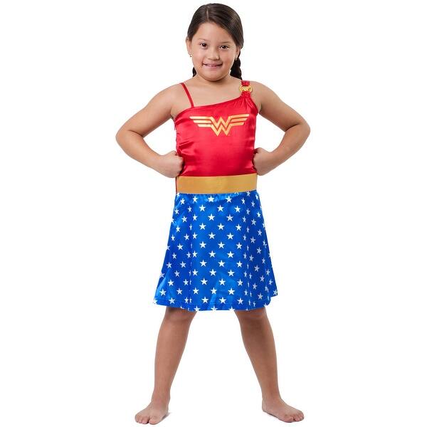 Shop Dc Comics Little Girls Wonder Woman Costume Pajama Nightgown Overstock 31490154 10