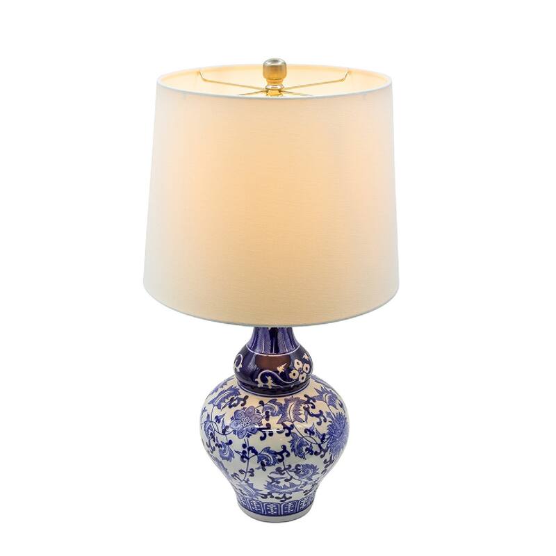 A&B Home Round Ceramic Vase Lamp