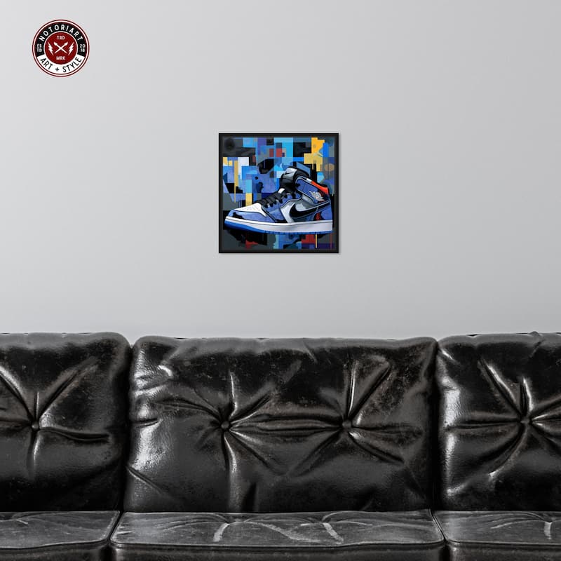 Notoriart Primary Sneakers Framed Sneaker 1 Piece Canvas Wall Art
