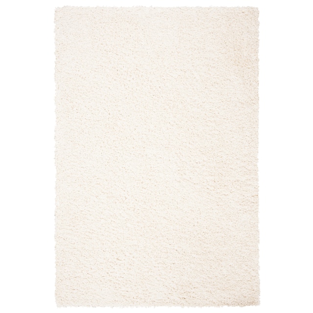 SAFAVIEH August Shag Veroana Solid 1.5-inch Thick Rug - 2' x 5' - Ivory