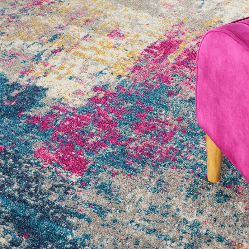 Nourison Passion Abstract Watercolor Multicolor Area Rug