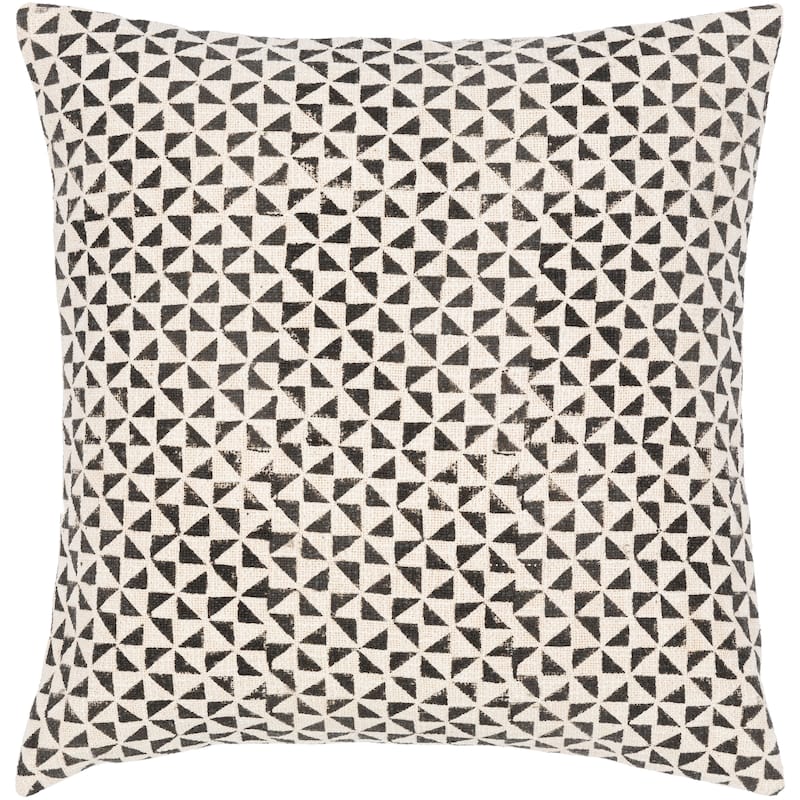 Crew Triangle Patterned Cotton Throw Pillow