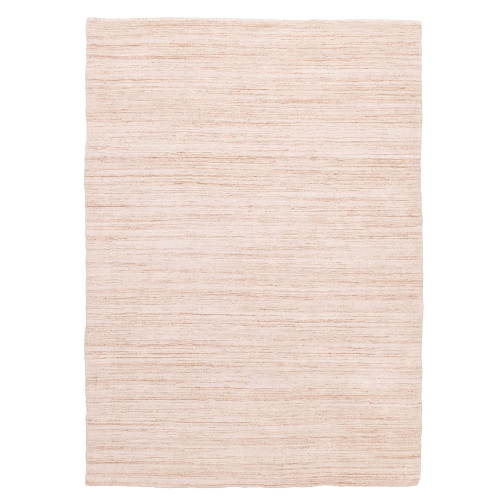 ECARPETGALLERY Hand Loomed Ananda Cream Wool Rug - 5'5 x 7'9