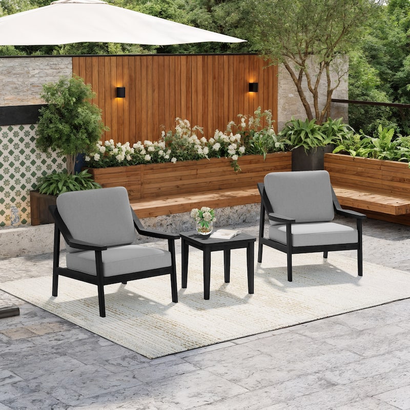 Outdoor Patio Wood Bistro Set/Loveseat Set