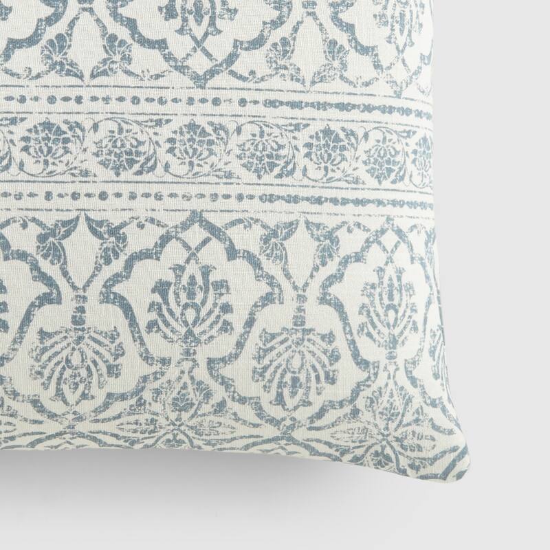 Elegant Patterns Cotton Decor Throw Pillow in Antique Floral