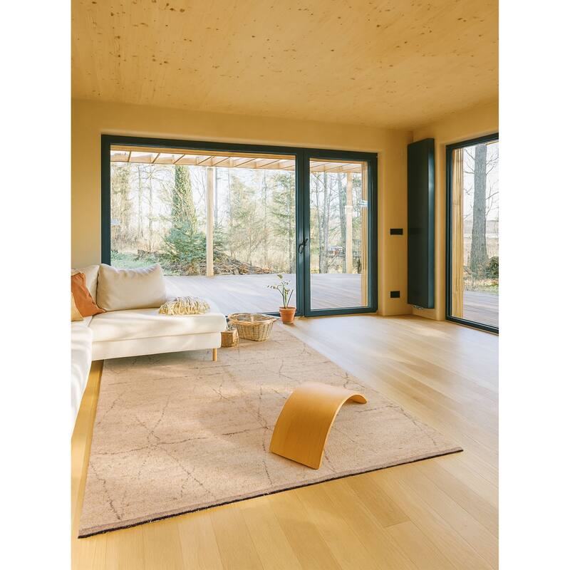 ECARPETGALLERY Hand-knotted Looma Cream Wool Rug - 7'11 x 9'8