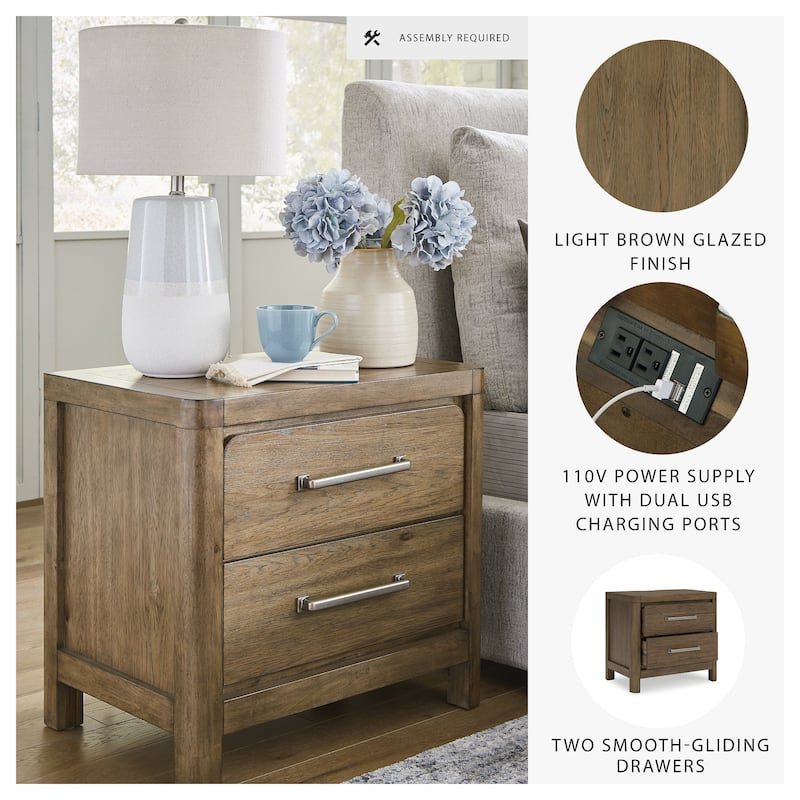 Signature Design by Ashley Cabalynn Light Brown Nightstand