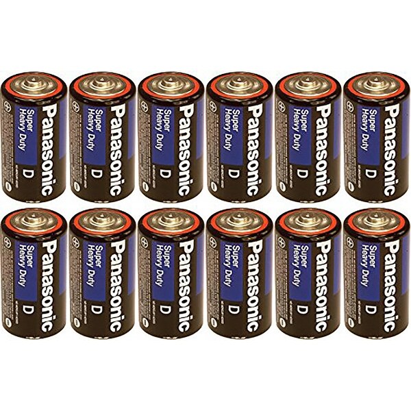 Panasonic Heavy Duty D Batteries X 12
