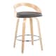 Option Grey PU/Natural Wood/Chrome