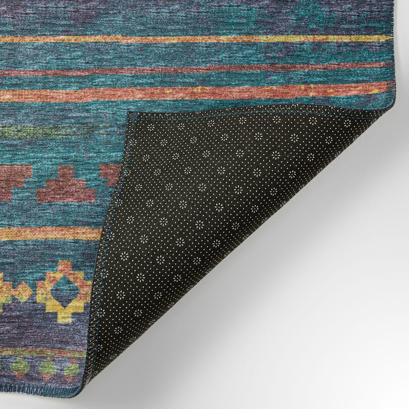 Indoor/ Outdoor Addison Yuma Southwest Striped Washable Area Rug
