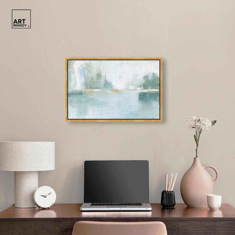Mirrored Aqua Dream I Canvas by Art Remedy