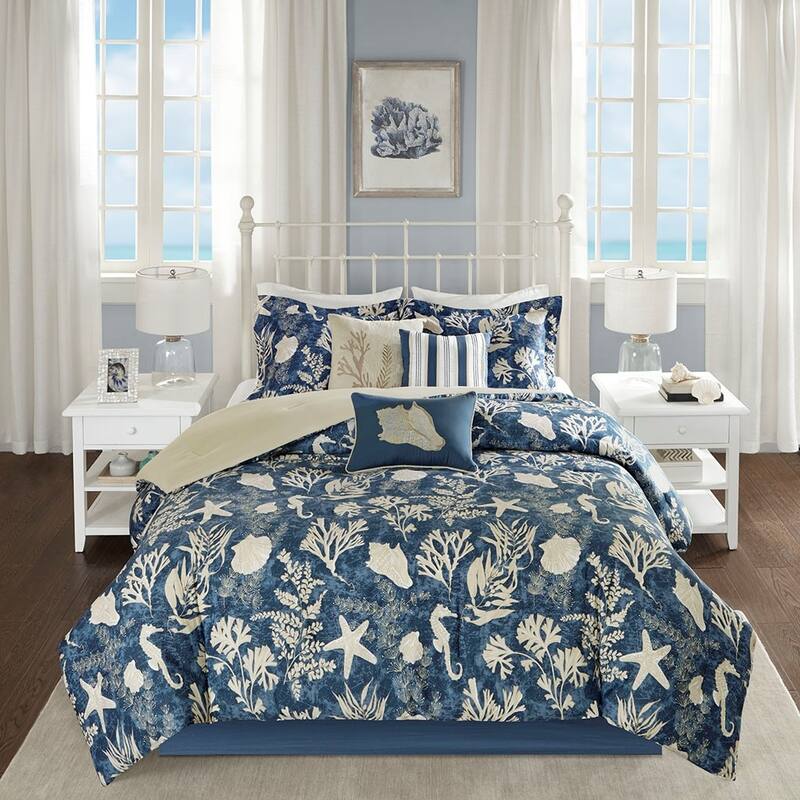 GDF Studio - Cotton Sateen Comforter Set with Decorative Pillows