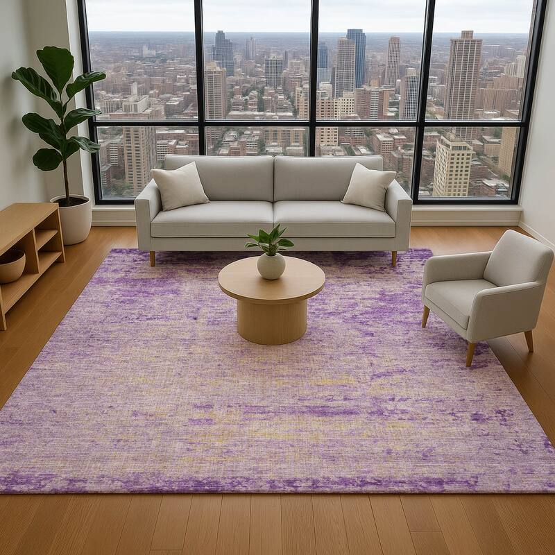 Premium Washable Super Soft Mayfield Rug - Purple - 2'6" x 3'10"