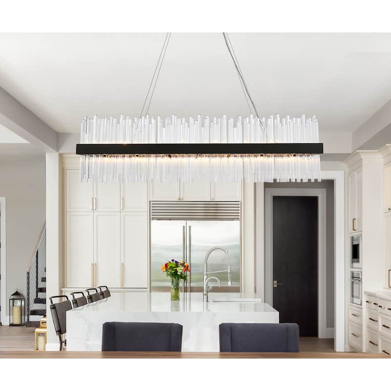 Indigo Home 48 inch rectangle crystal pendant