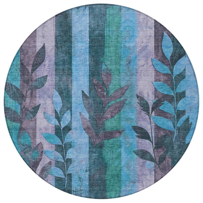 HomeRoots Floral Transitional Rectangle Outdoor Rug