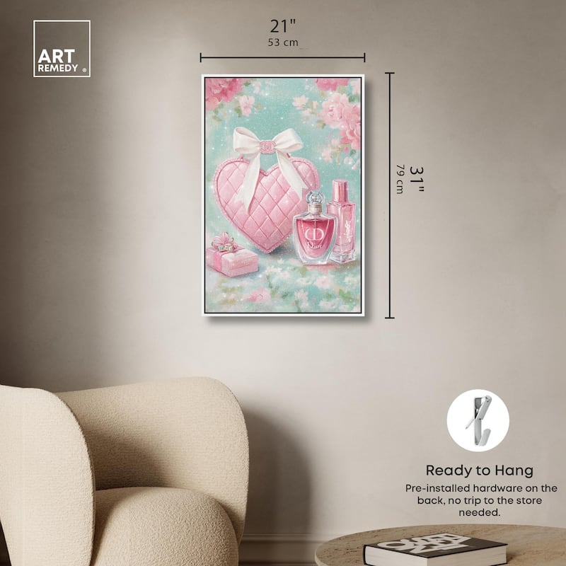 Little Heart Shaped Purse Canvas by Art Remedy