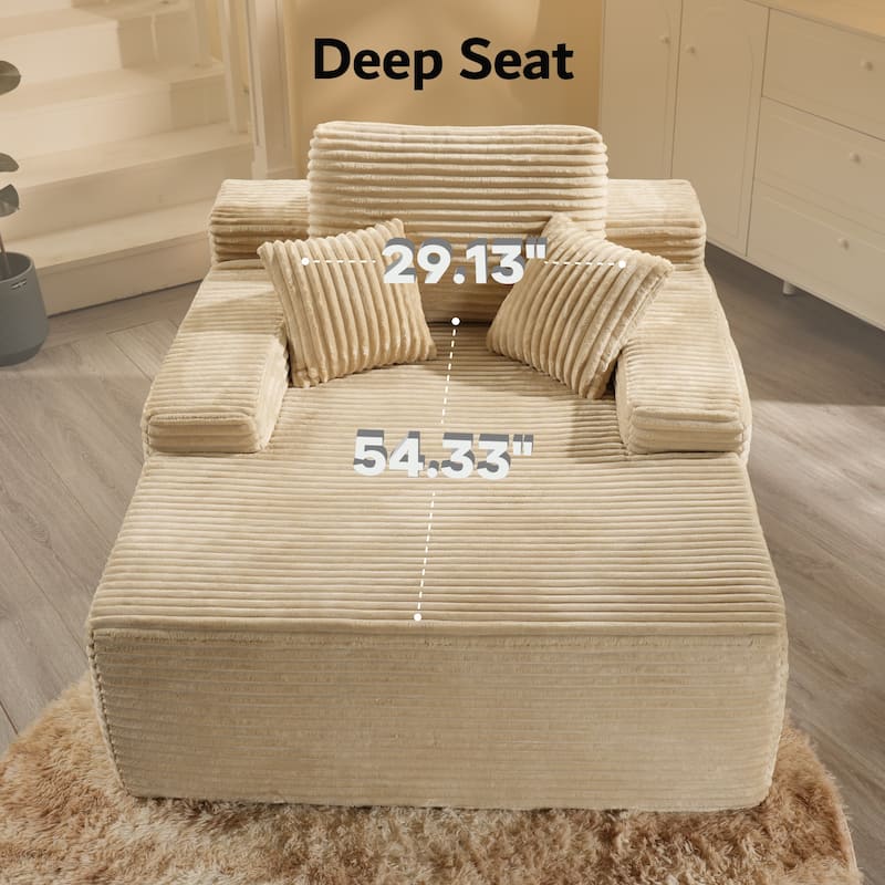 OVIOS Plush Convertible Floor Lounge Sofa
