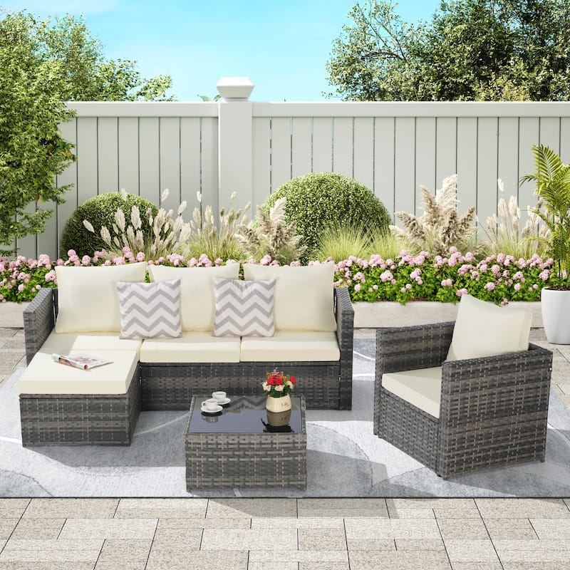 3 Pieces Patio Furniture Set - Beige