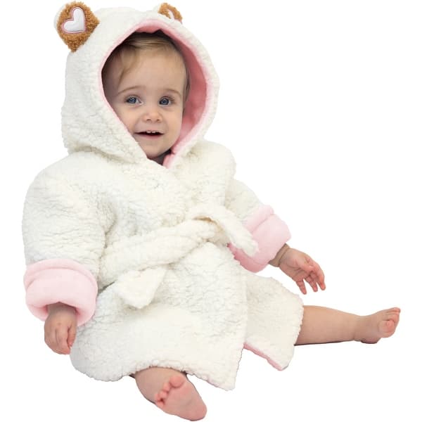 slide 2 of 5, Pavilion Beary Special Pink Toddler Bathrobe pink