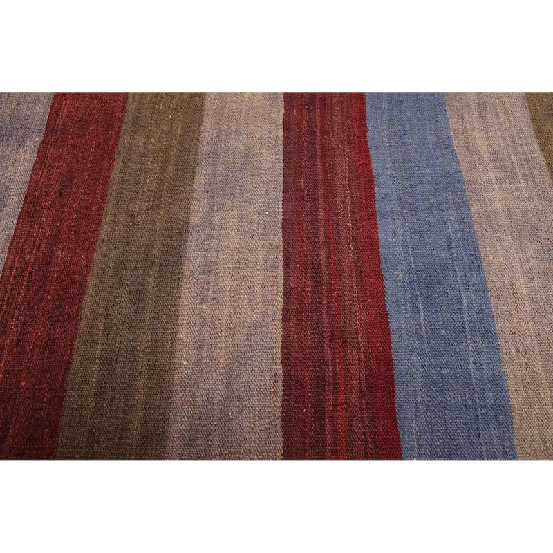 ECARPETGALLERY Flat-Weave Boho Multi Color Wool Kilim - 6'5 x 8'8