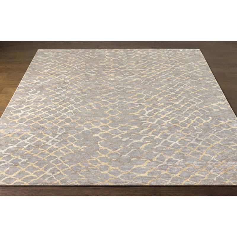 Hand-Knotted Arnav Animal Viscose Area Rug