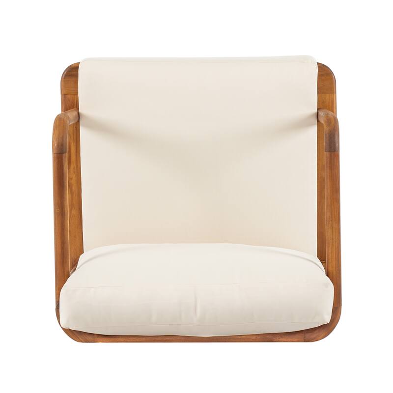 Christopher Knight Home - Canape Modern Outdoor Acacia Wood 4 Piece Conversation Set