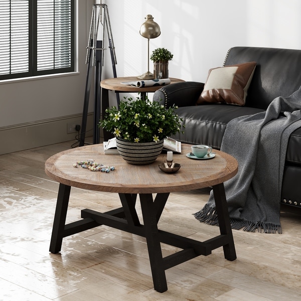 COZAYH Rustic Farmhouse End Table French Country Accent Coffee Table for Family Small Spaces On Sale Bed Bath Beyond 36223318