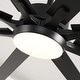 preview thumbnail 36 of 38, 65" Integrated LED White Dimmable Ceiling Fan with Light and Remote - 65" D x 65" W x 13.4" H