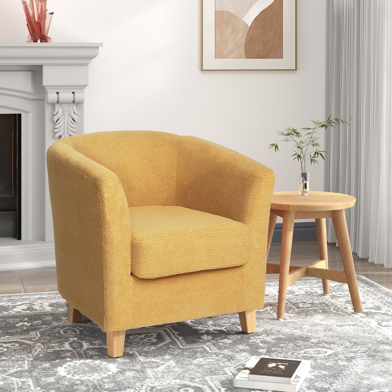 30.5" Upholstered Club Chair - Mustard Yellow