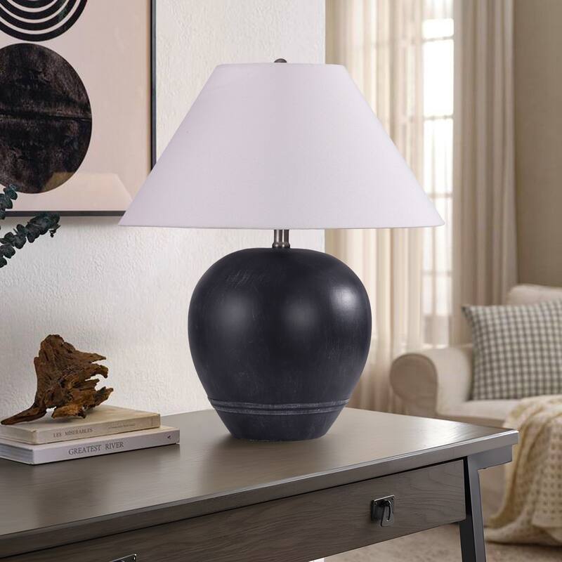 Ceramic Table Lamp with Linen Shade