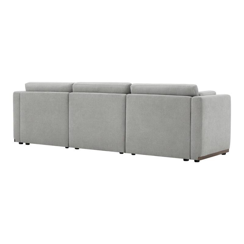 Donna Oversized Modular Sectional Fabric Sofa with Upgraded Wood Base