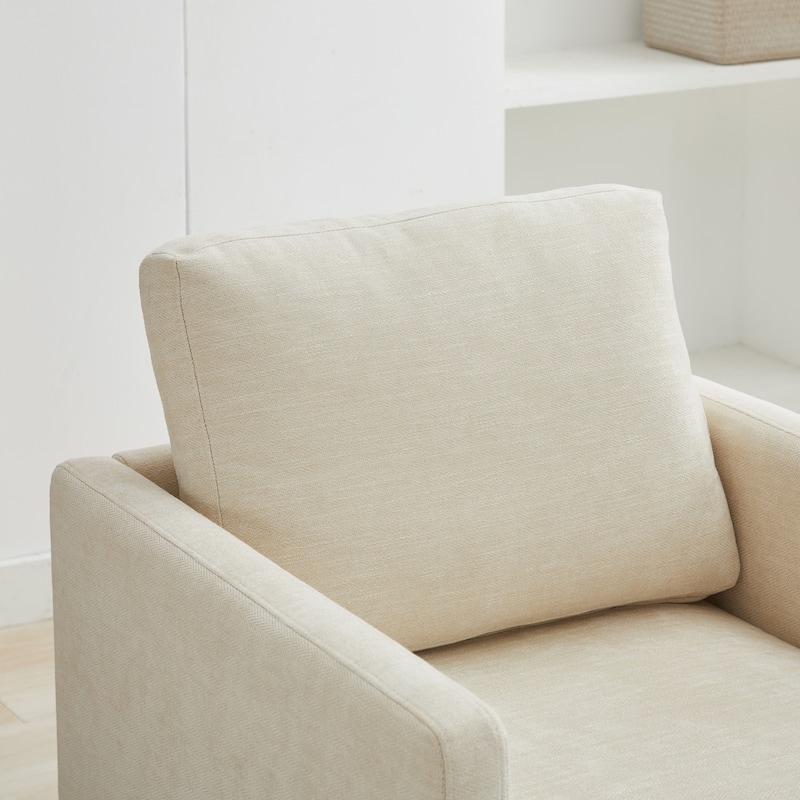 360-Degree Club Chair Barrel Chair, Swivel Accent Chair Single Sofa Chair, Lounge Armchair with Removable Back Pillow