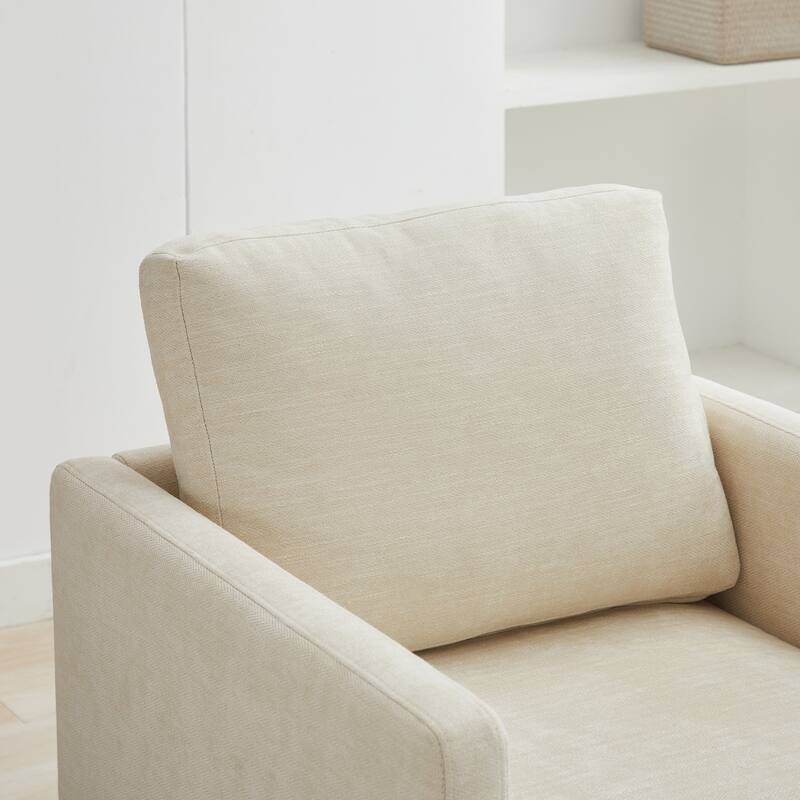 Chenille Swivel Accent Chair (Square Design)