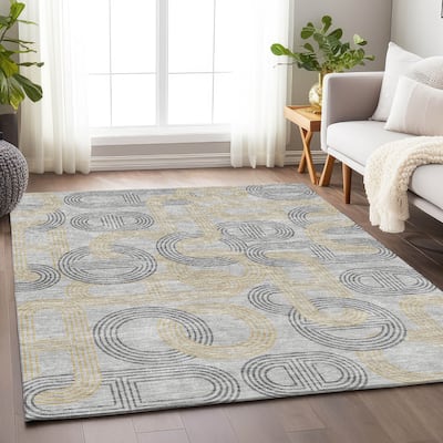 Premium Washable Super Contemporary Deco Soft Mayfield Rug