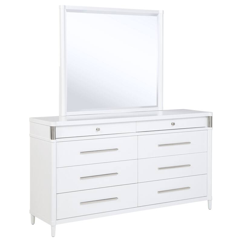 Gracemont 8-drawer Bedroom Dresser Cabinet White - Dresser with Mirror