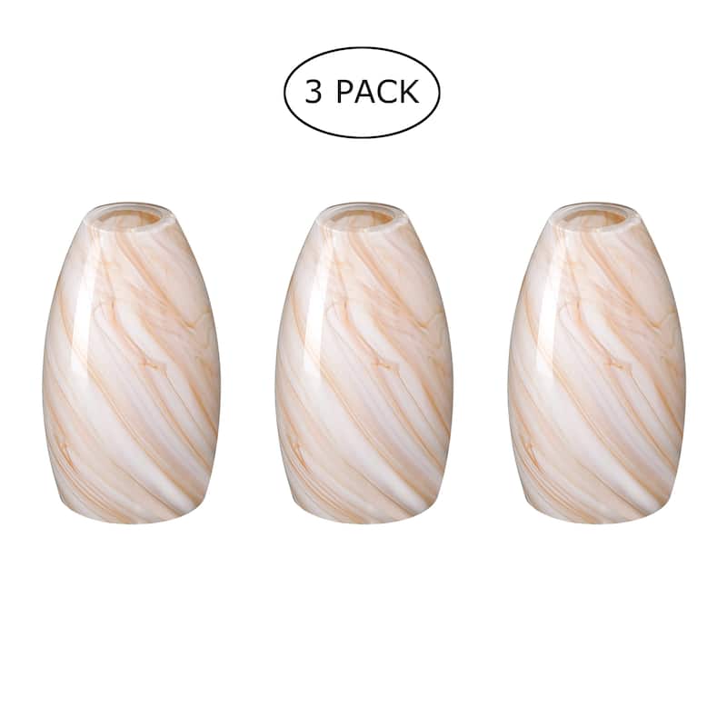 Pendant Shade for Mini Pendant Light Chandelier Ceiling Light Fixture - 3 Pack - Champagne Marble