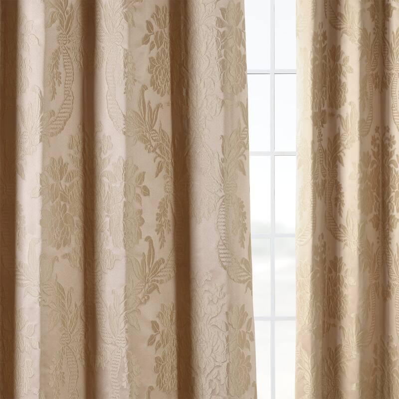 Exclusive Fabrics Magdelena Faux Silk Jacquard Curtain (1 Panel)