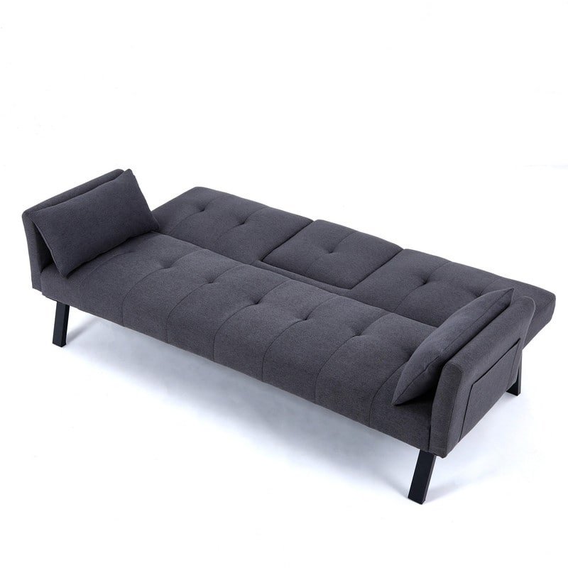 70" Cotton And Linen Cushion Sofa