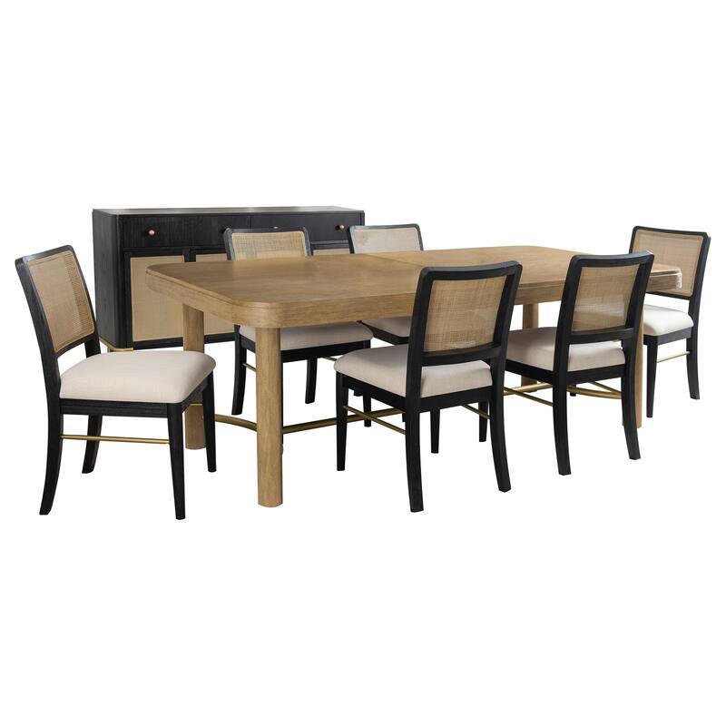 Arini Extension Leaf Dining Table Set Black
