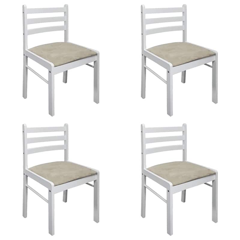 2/4/6 pcs Wooden Dining Chairs Square 2 Colours Selectable - 17.3" x 17.7" x 31.9"