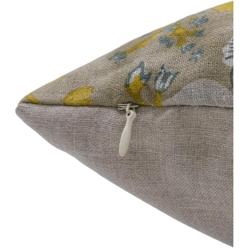 Fabdivine Linen Boho Block print pillow Cover