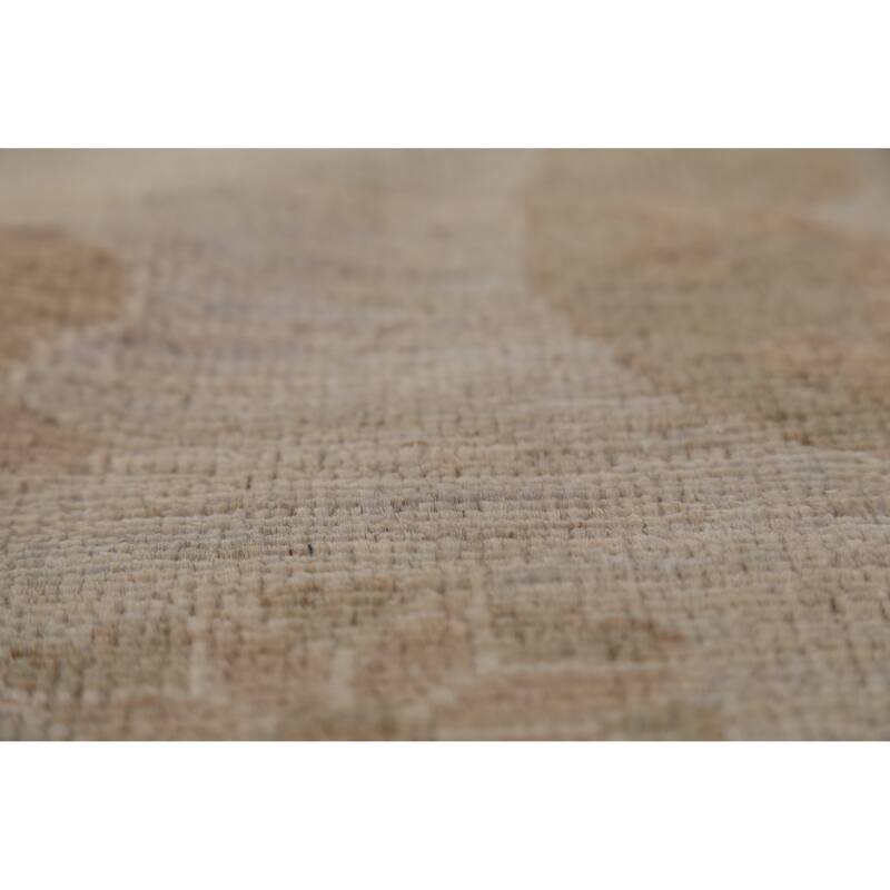 Vegetable Dye Oushak Turkish Large Rug Handmade Wool Carpet - 10'0"x 13'6"
