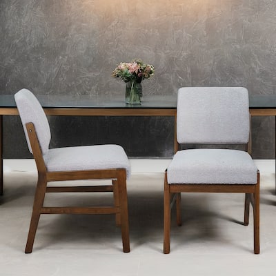 Oliver Upholstered Boucle Fabric Dining Chair (Set of 2)