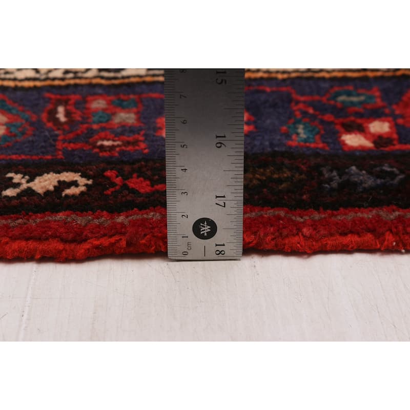 ECARPETGALLERY Hand-knotted Andelz Red Wool Rug - 3'6 x 12'7