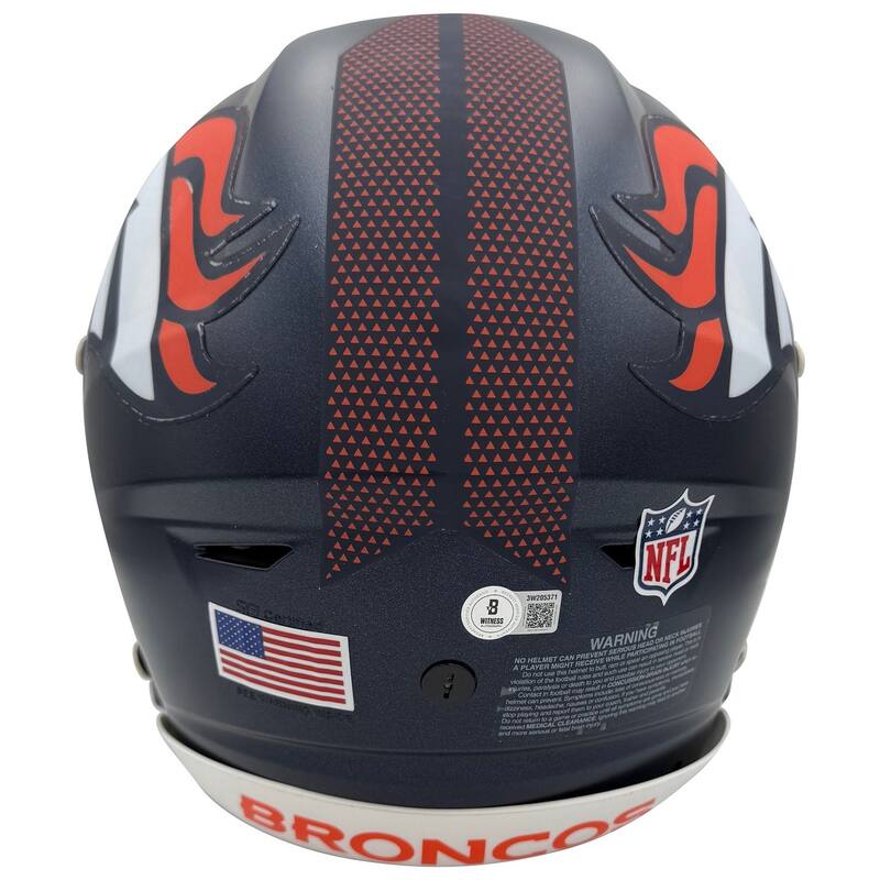 Bo Nix Autographed Denver Broncos Signed Football Full Size SpeedFlex Helmet Beckett COA - 5x6