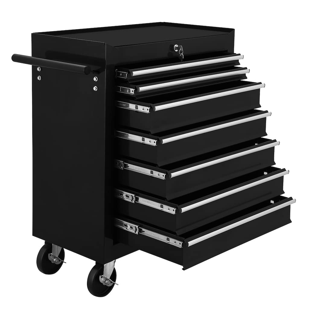 7 Drawers Locking Rolling Tool Chest with Wheels,Mechanic Tool Cart With Drawers for Garage