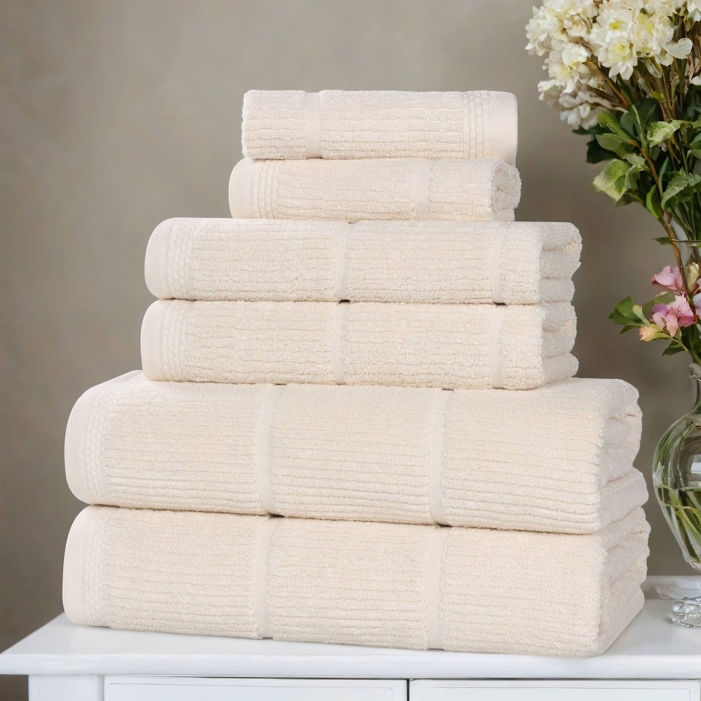 Superior Milo Smart Twist Viscose Cotton Blend 6 Piece Towel Set