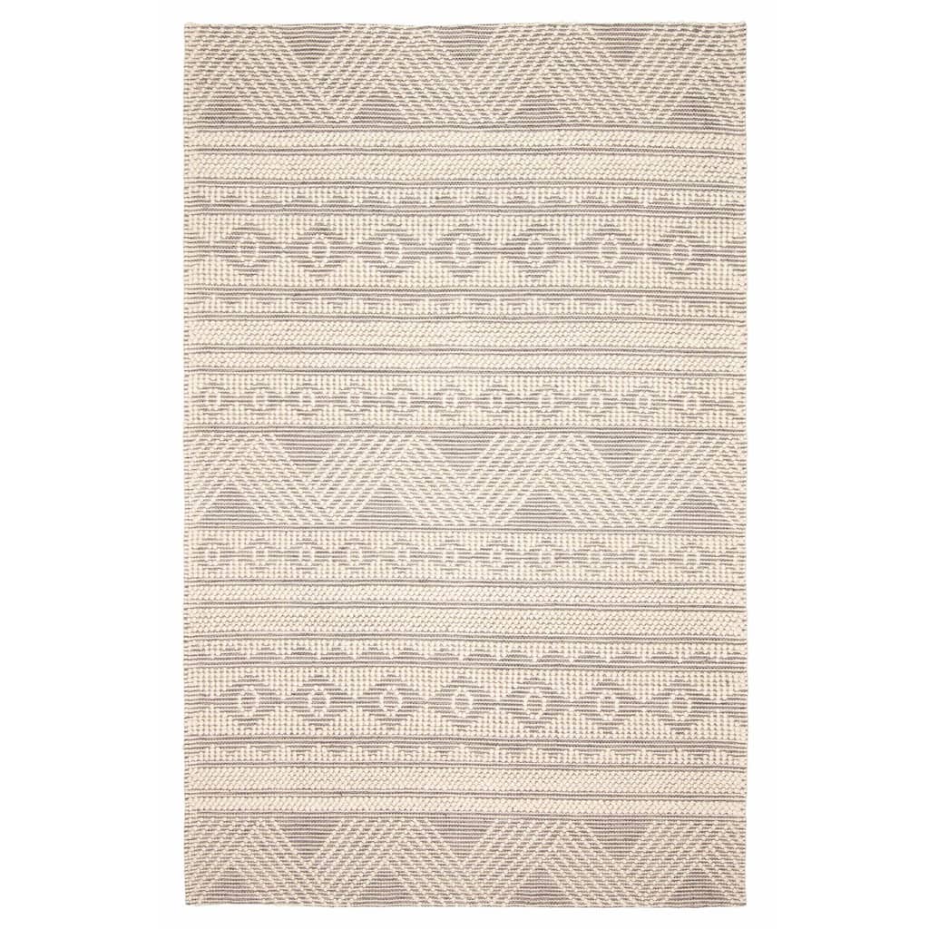 ECARPETGALLERY Braid weave Sienna Cream Wool Rug - 5'2 x 8'1